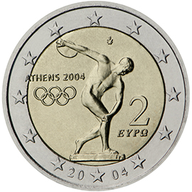 Example of a €2 commemorative side Example of a €2 commemorative side