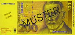 200 Deutsche Mark banknote frontside 200 Deutsche Mark banknote frontside