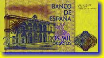 Reverso del billete de 2.000 pesetas