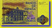 Reversul bancnotei de 2 000 de pesete