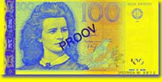 100 kroon banknote frontside 100 kroon banknote frontside