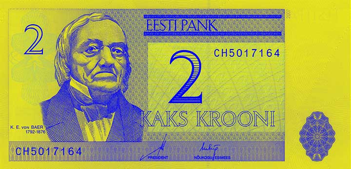 2 kroon banknote frontside 2 kroon banknote frontside