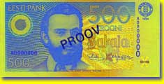 500 kroon banknote frontside 500 kroon banknote frontside