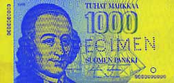 1,000 markka banknote frontside 1,000 markka banknote frontside