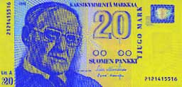 20 markka banknote frontside 20 markka banknote frontside