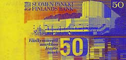 50 markka banknote backside 50 markka banknote backside