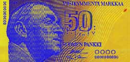 50 markka banknote frontside 50 markka banknote frontside