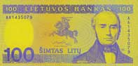 100 litas banknote frontside 100 litas banknote frontside
