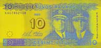 10 litas banknote frontside 10 litas banknote frontside