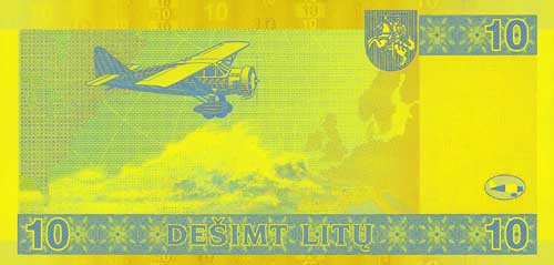 10 litas banknote backside 10 litas banknote backside