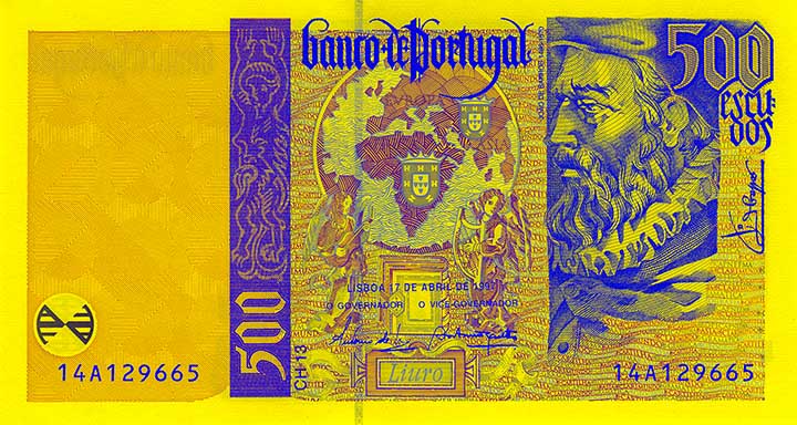 500 escudo banknote frontside 500 escudo banknote frontside