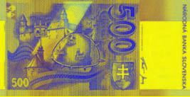 500 Slovak koruna banknote backside 500 Slovak koruna banknote backside